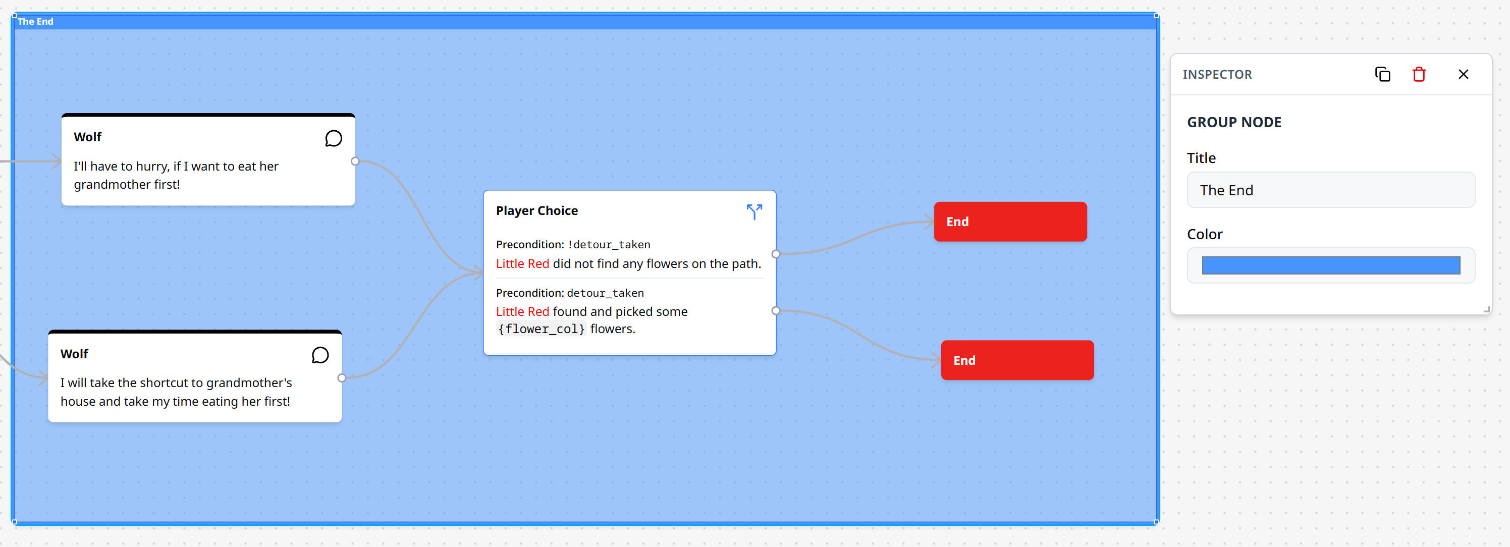 Screenshot of Group Node